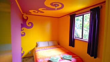 Basic-hytte - 1 soveværelse - udsigt til have (Artists Cabin) | 1 soveværelse, premium-sengetøj, individuelt design