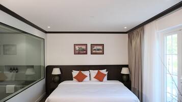 Dobbelt- eller tomannsrom – executive | Sengetøy av topp kvalitet, minibar og safe på rommet