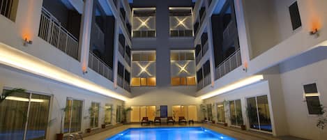 Indoor pool, outdoor pool