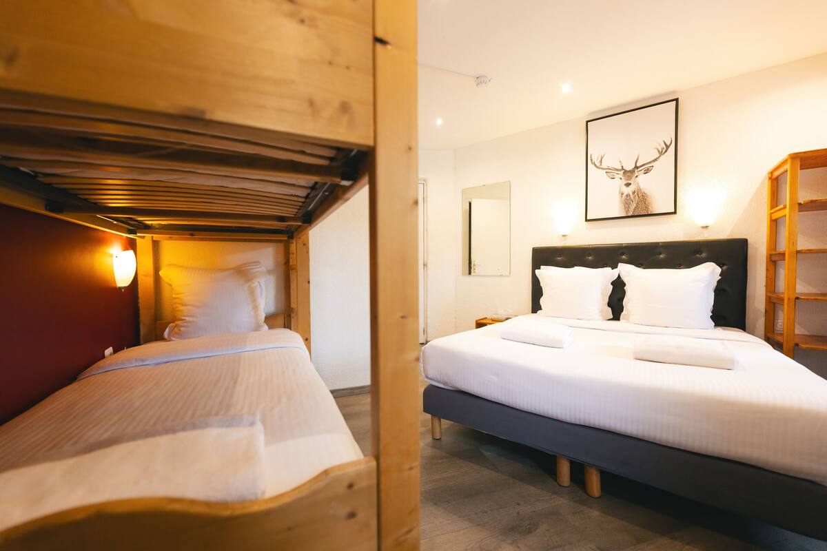 Superior Quadruple Room, Private Bathroom, Mountain View | Premium bedding, desk, soundproofing, free WiFi