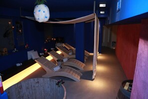 Behandlingsrom for par, badstue, boblebad, dampbad og tyrkisk bad/hamam