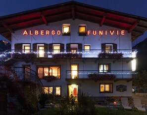 Front of property – evening/night