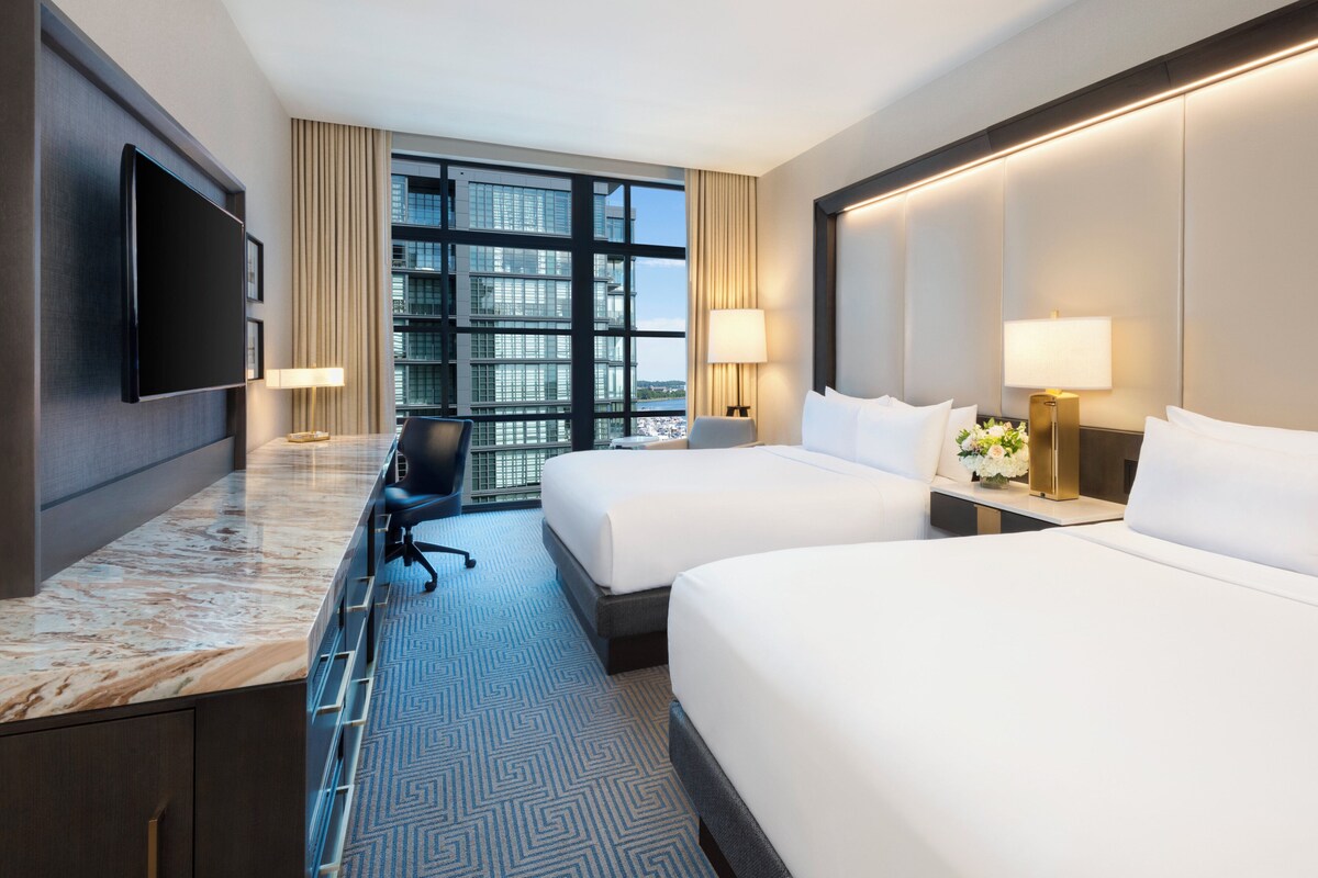 Premium Room, 2 Queen Beds (Wharf View, High Floor) | 1 bedroom, Egyptian cotton sheets, premium bedding, down comforters