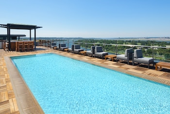 Seasonal outdoor pool, open 6:00 AM to 6:00 PM, sun loungers at InterContinental Washington D.C. - The Wharf by IHG
