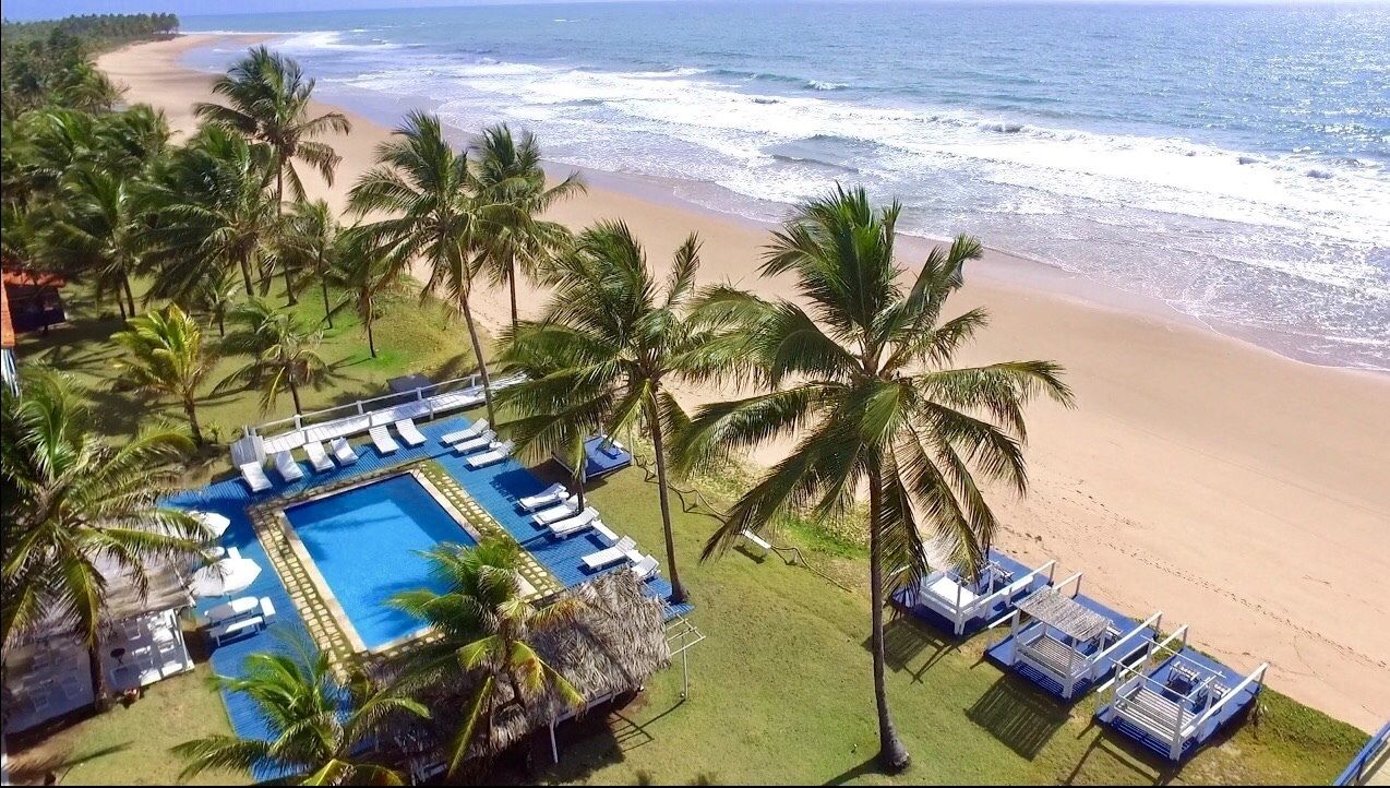 on the beach, sun-loungers, beach massages, surfing