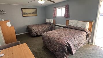 Desk, free WiFi, bed sheets