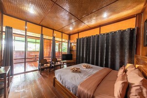 华丽套房, 1 间卧室, 露台, 河景 | 办公桌、免费 WiFi、床单