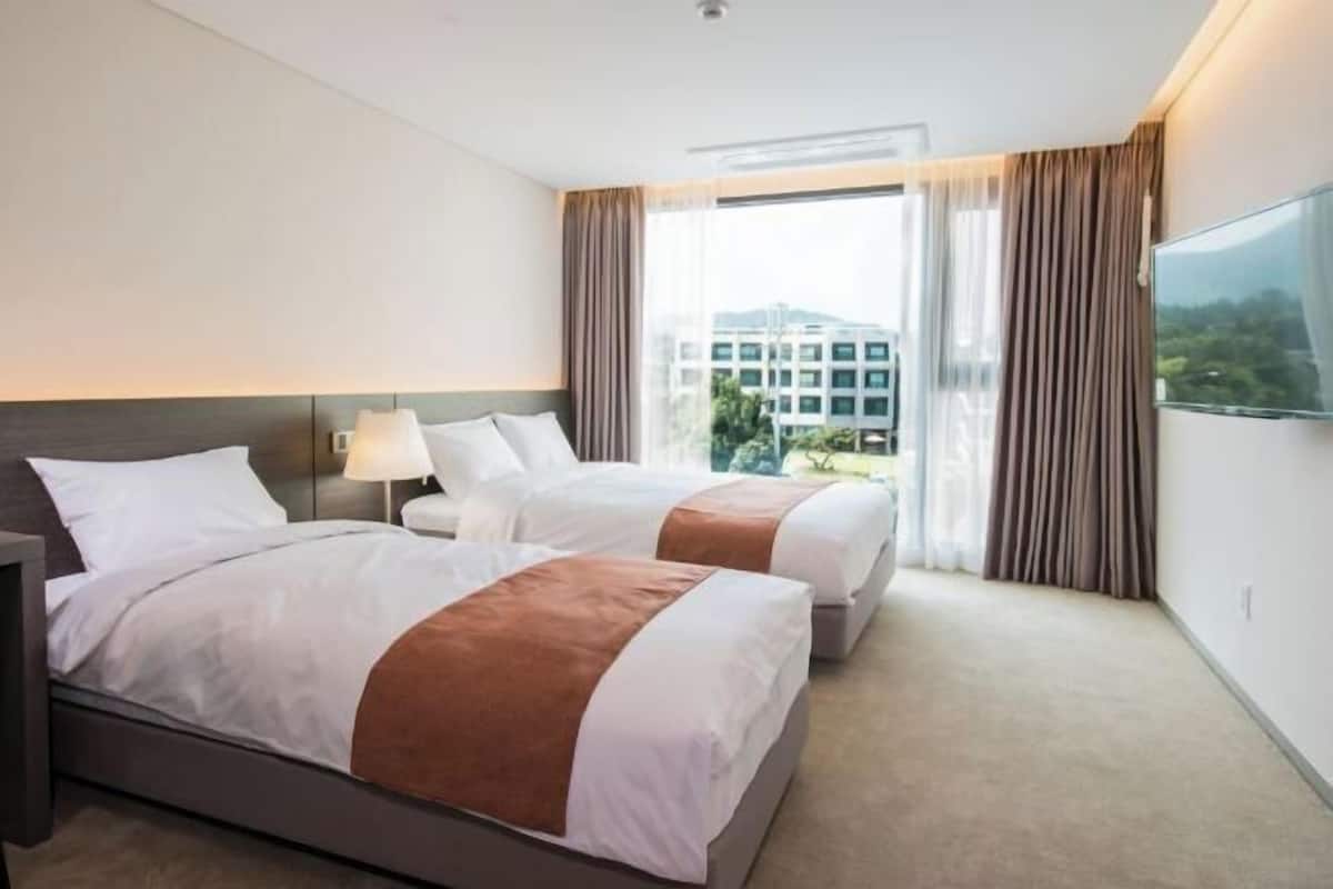 Skrivebord, blendingsgardiner, wi-fi (inkludert) og sengetøy