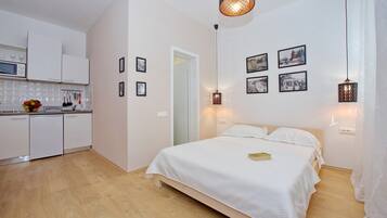Desk, soundproofing, iron/ironing board, free WiFi