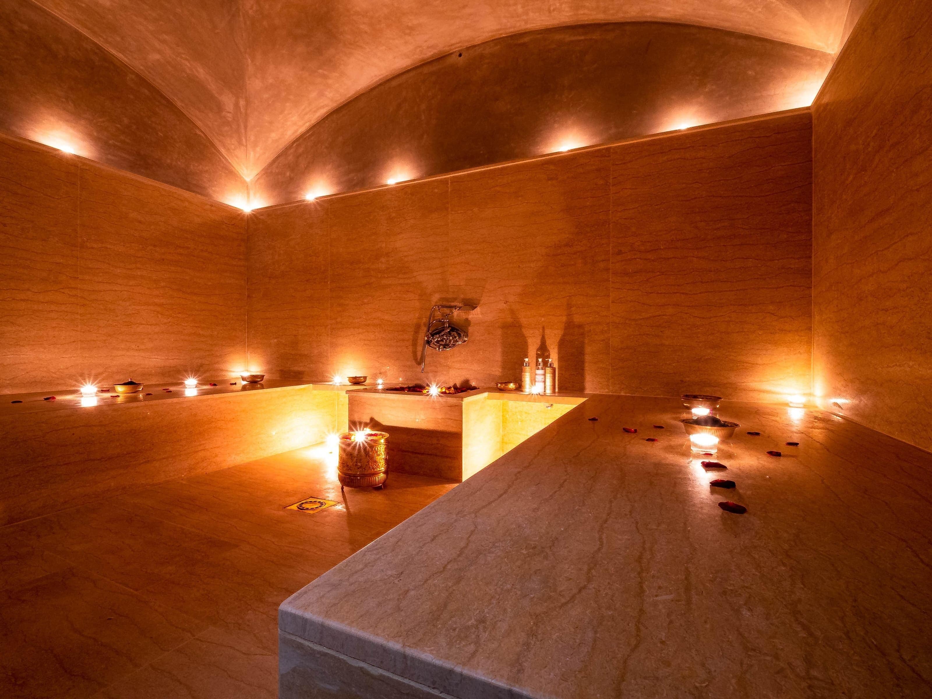 couples treatment room(s), hot tub, steam room, body treatments, facials