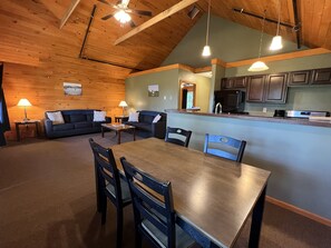 Cottage, 1 Bedroom | Living area | 32-inch flat-screen TV with cable channels, fireplace