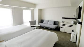 Blackout curtains, iron/ironing board, free WiFi, bed sheets