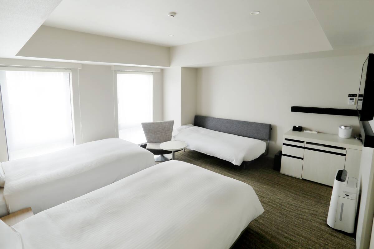 Blackout drapes, iron/ironing board (on request), WiFi (free)