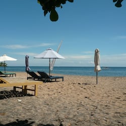 On the beach, black sand, scuba diving, snorkelling
