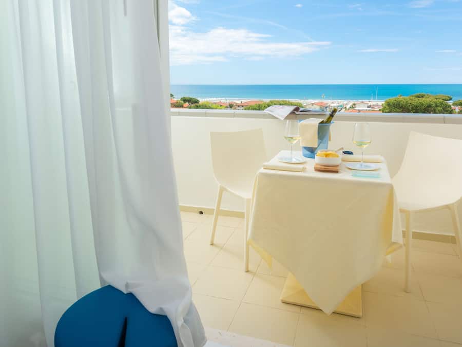 Panorama tweepersoonskamer, 1 queensize bed | Uitzicht vanaf balkon