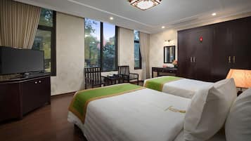 Ropa de cama de alta calidad y minibar