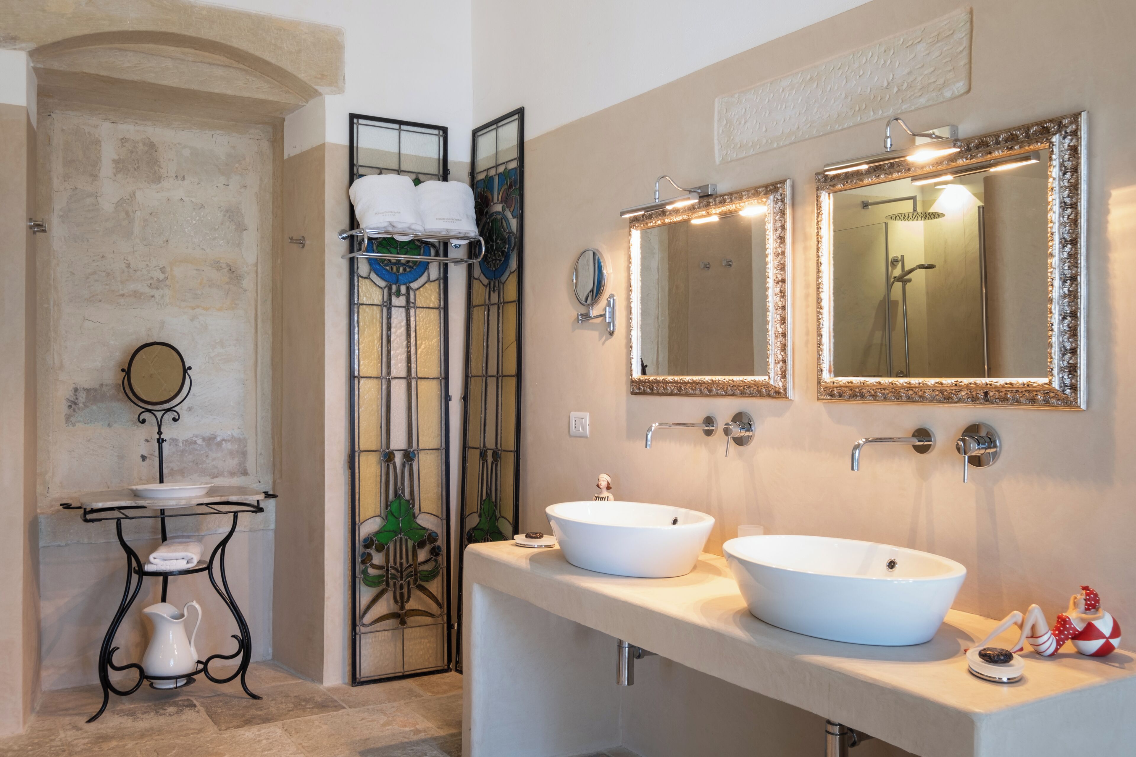 junior suite | bathroom | shower, rainfall showerhead, designer toiletries, hair dryer