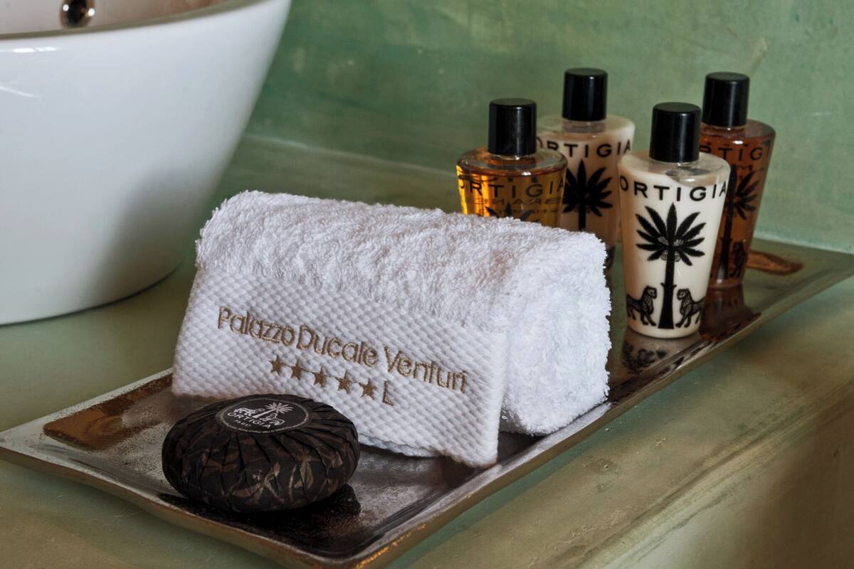 junior suite | bathroom | shower, rainfall showerhead, designer toiletries, hair dryer