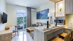 普通雙人房, 露台 | 私人小型廚房 | 迷你雪櫃、咖啡機/沖茶器、電熱水壺、高腳椅