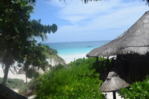 Casa Maya ground Oceanfront w/Fan | Vue sur la plage/l’océan