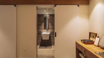 Premium bedding, memory foam beds, desk, laptop workspace