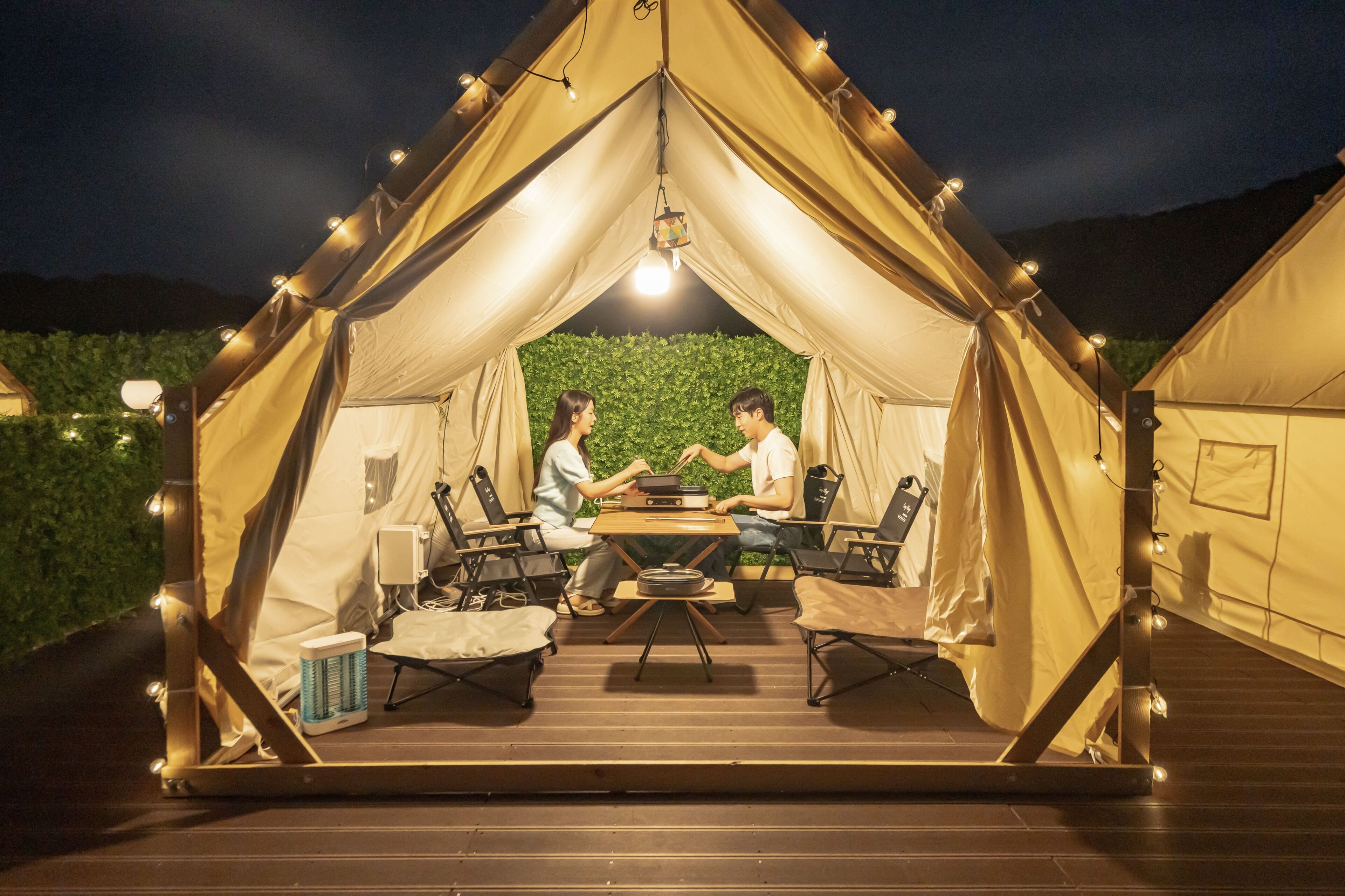 Glamping PKG (Cannot be booked separately. Please book to match your room reservation date.) | Premium bedding, memory-foam beds, soundproofing, free WiFi