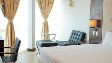 Desk, rollaway beds, free WiFi, wheelchair access