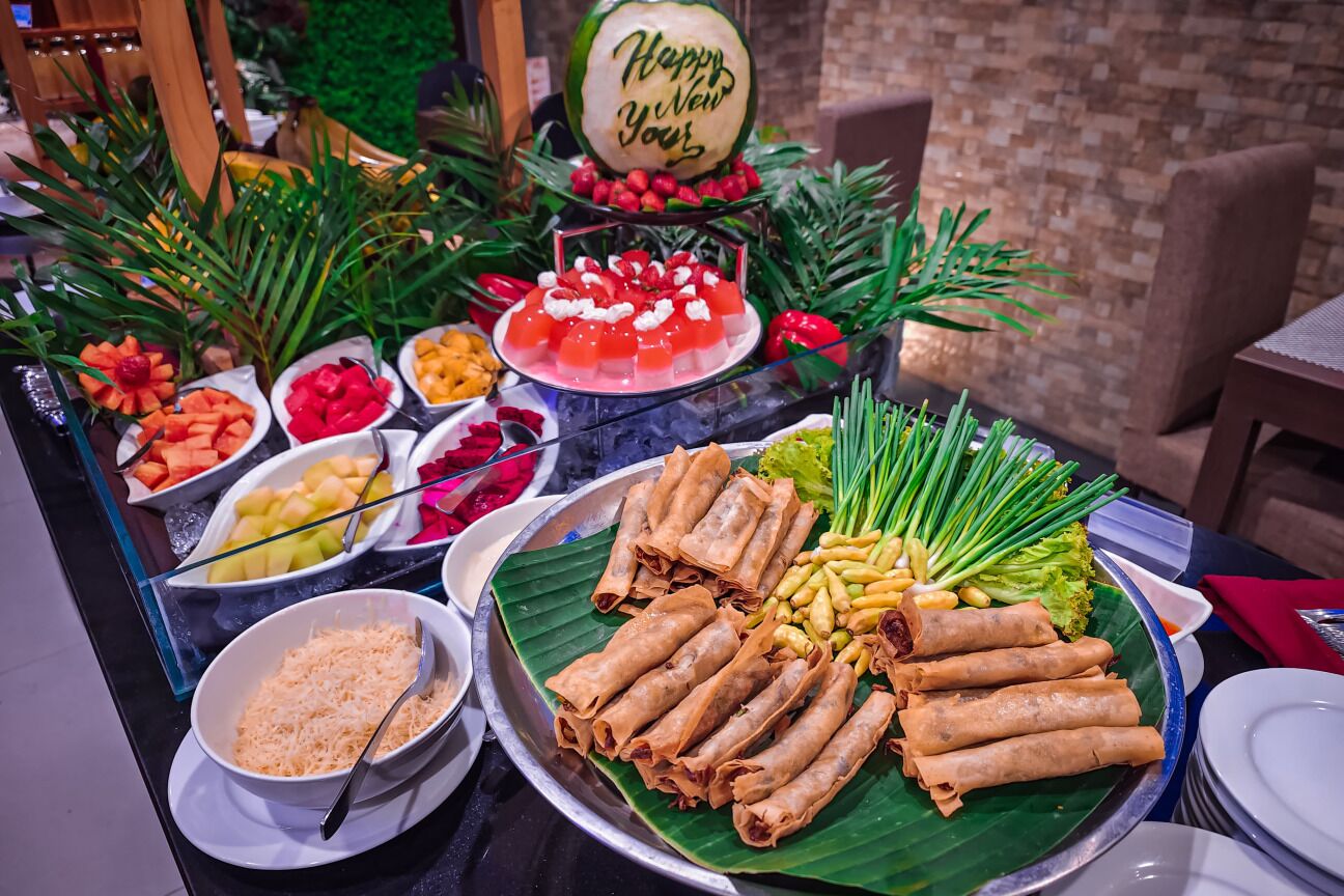 Morgenmadsbuffet hver dag (55000 IDR pr. person)