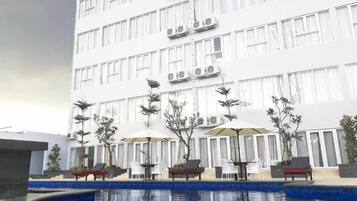 Piscine extérieure, piscine sur le toit