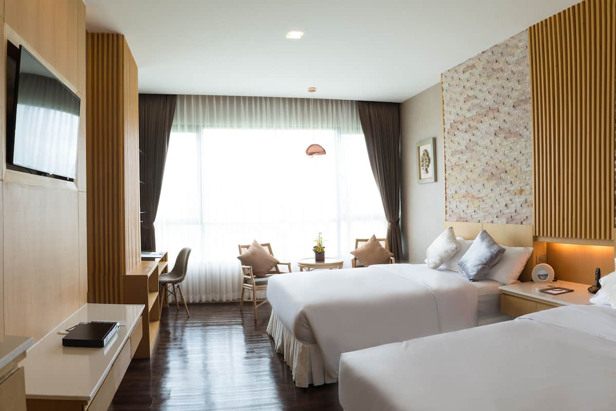 In-room safe, desk, blackout curtains, soundproofing
