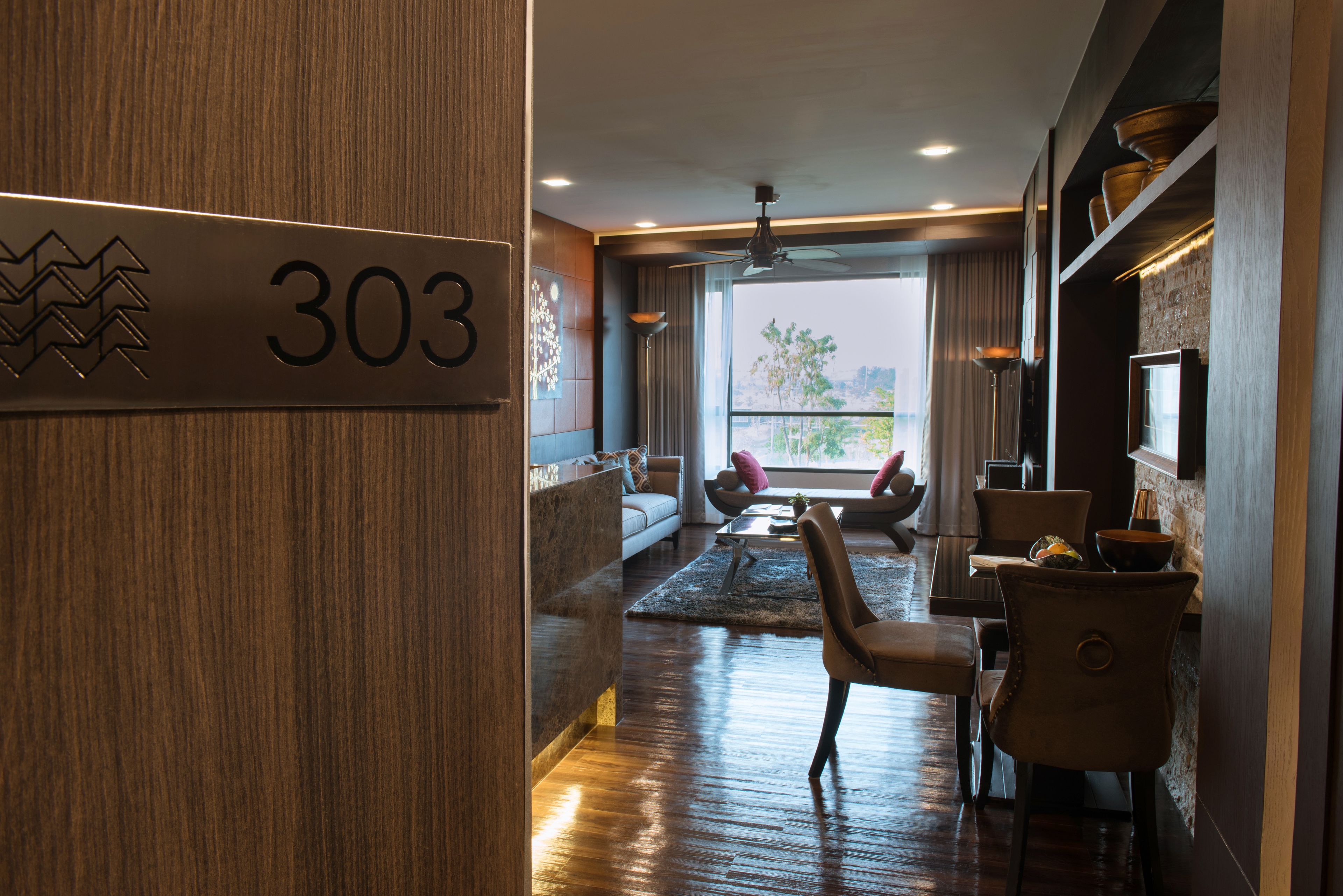 fairway luxury suite | in-room safe, desk, blackout curtains, soundproofing