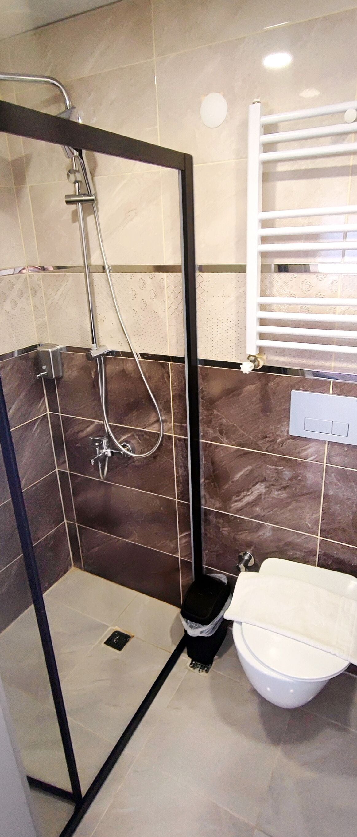 shower, free toiletries, hair dryer, slippers