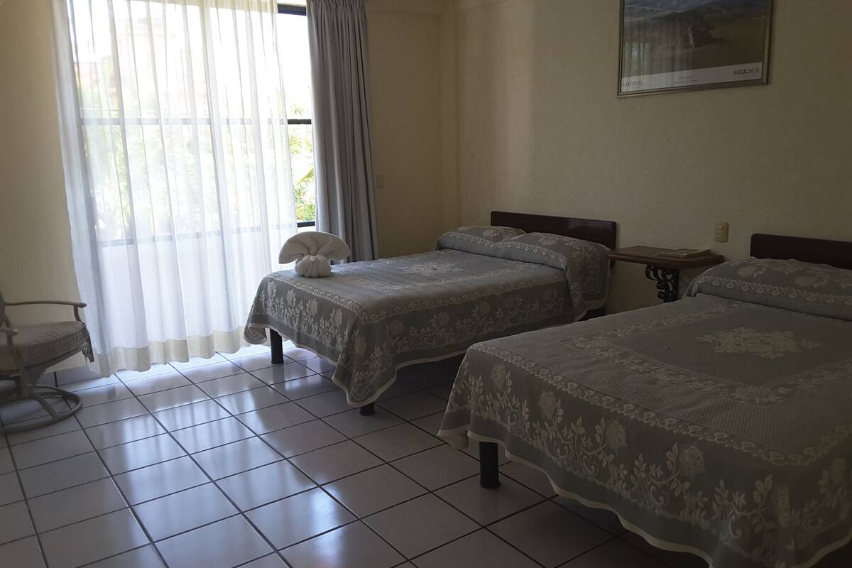 room, 2 double beds | iron/ironing board, free wifi, bed sheets
