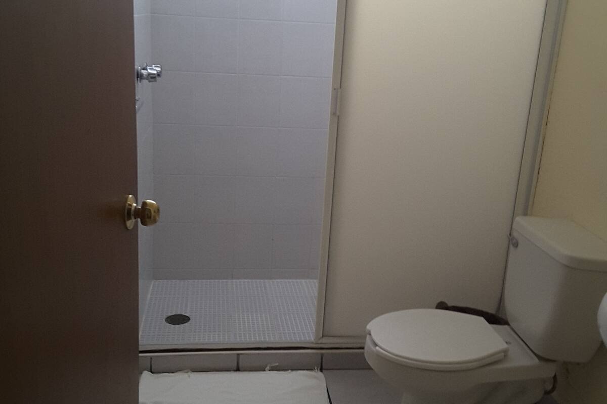 shower, designer toiletries, towels