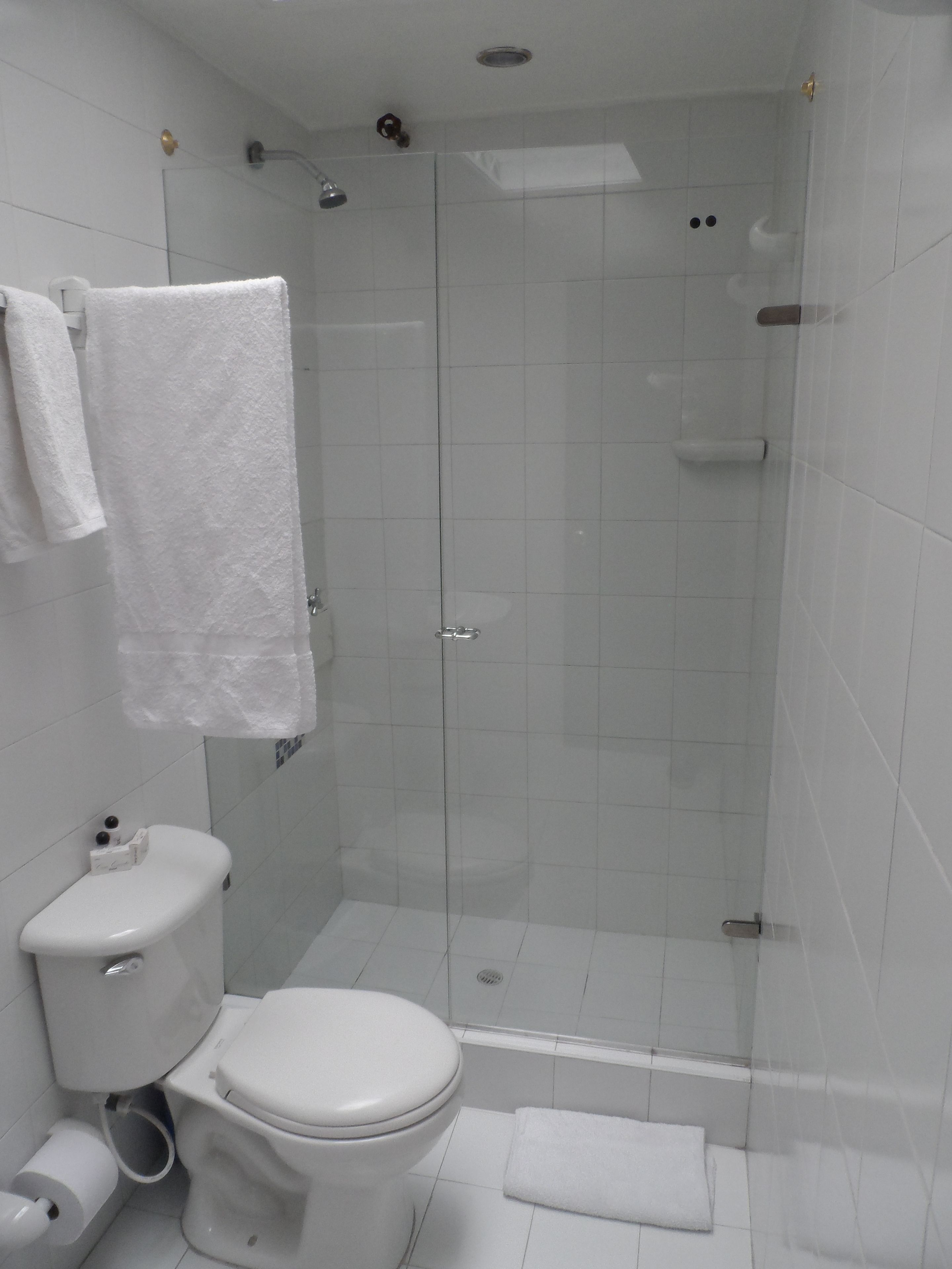 shower, rainfall showerhead, free toiletries, hair dryer