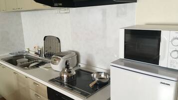 Basic Apartment, 2 Bedrooms, Non Smoking, City View | Private kitchen | Full-sized fridge, microwave, stovetop, dishwasher