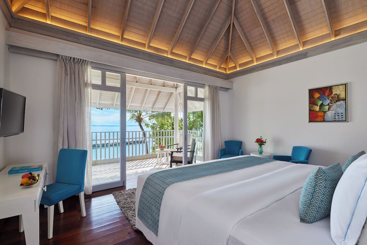 beach duplex suite with private pool | premium bedding, down duvets, memory-foam beds, minibar