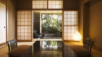 Japanese Western Style Room with Open air bath, Non Smoking | Down comforters, in-room safe, individually decorated, free WiFi