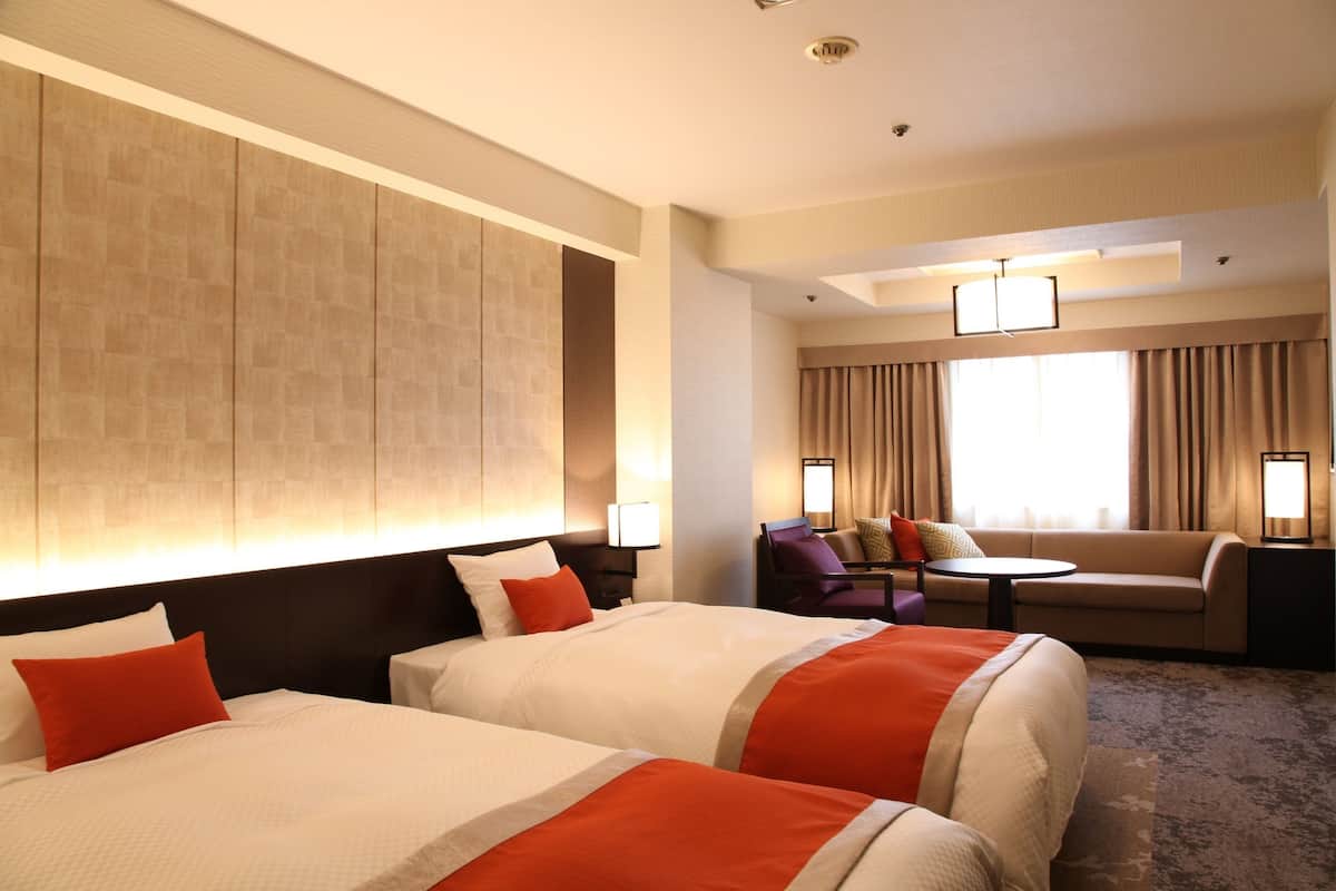 Kamar Twin Eksekutif | Meja kerja, setrika/meja setrika, Wi-Fi gratis, dan seprai linen