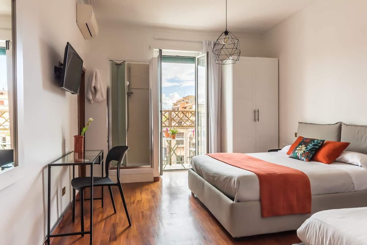 Desk, iron/ironing board, cots/infant beds, free WiFi