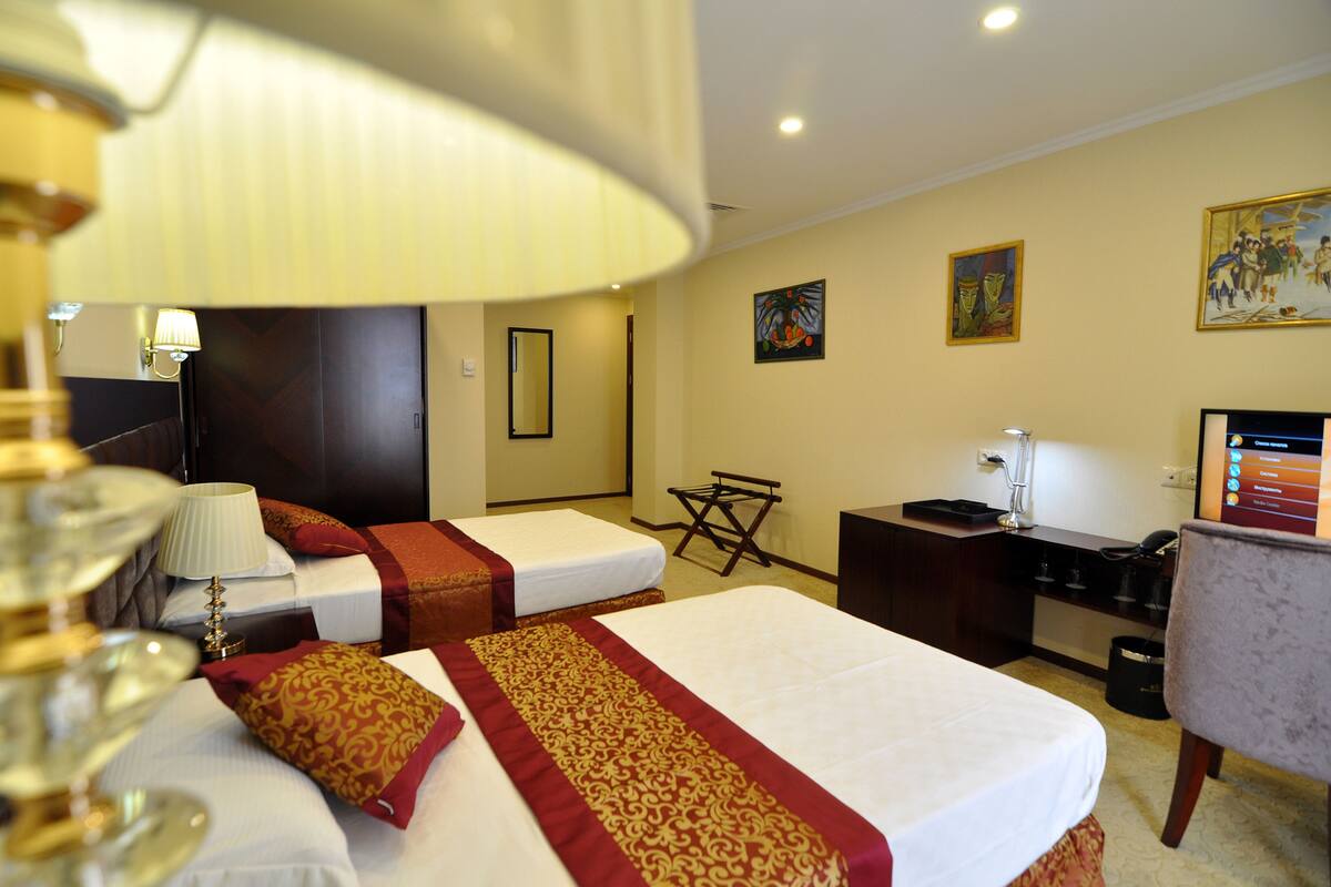 Deluxe Twin Room | Living area | Flat-screen TV