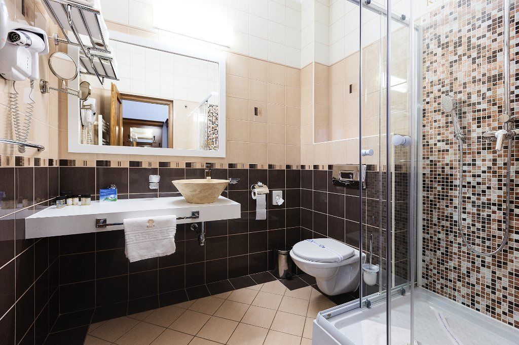 superior double room, 1 queen bed | bathroom | shower, rainfall showerhead, free toiletries, hair dryer