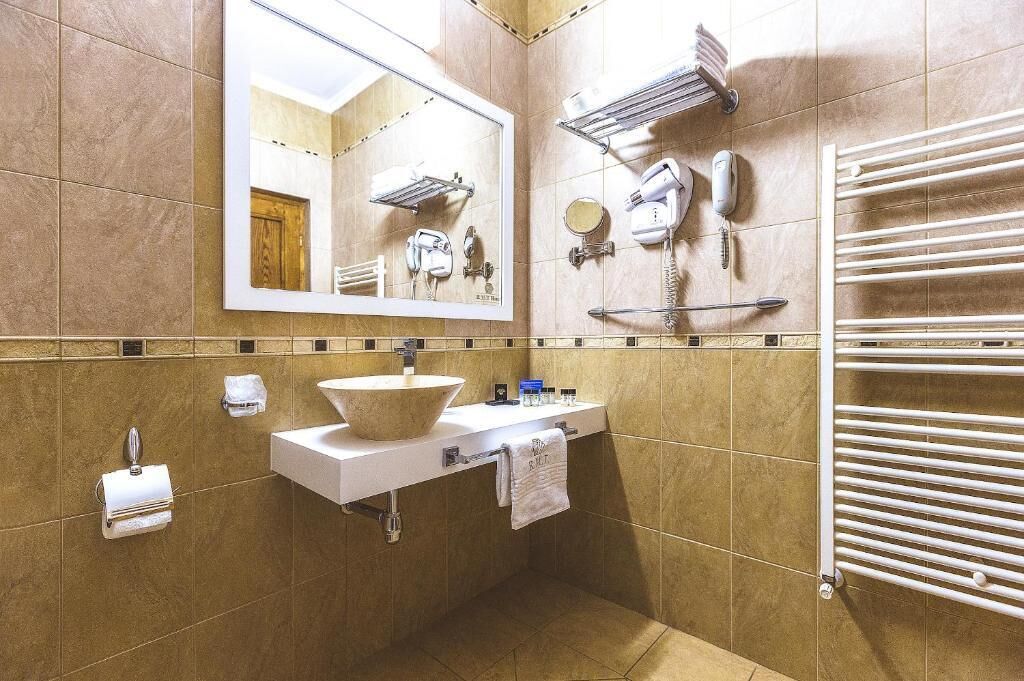 superior double room, 1 queen bed | bathroom | shower, rainfall showerhead, free toiletries, hair dryer