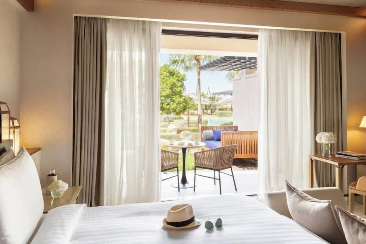 1 slaapkamer, luxe beddengoed, een minibar, een kluis op de kamer