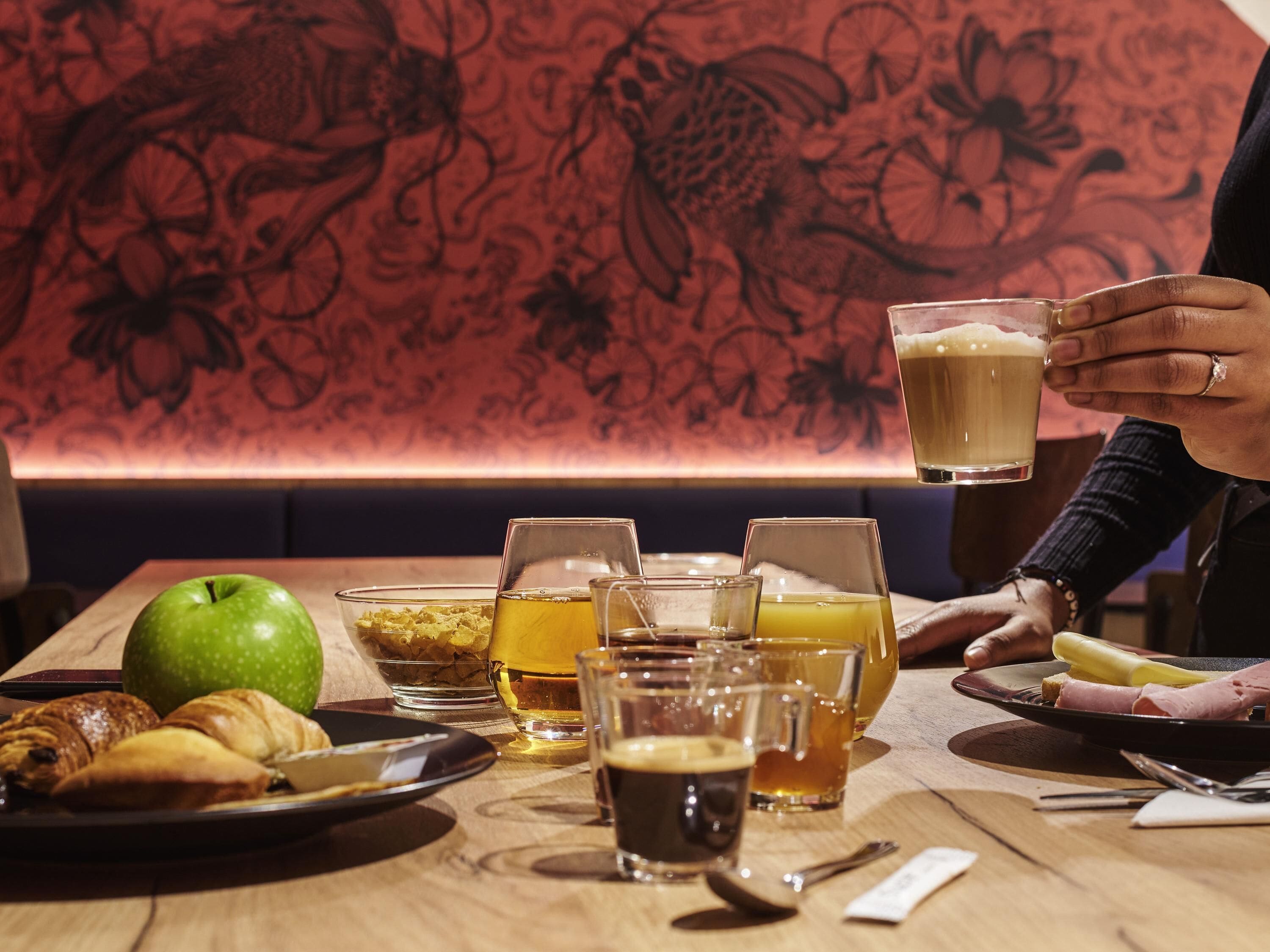 daily buffet breakfast (eur 12 per person)