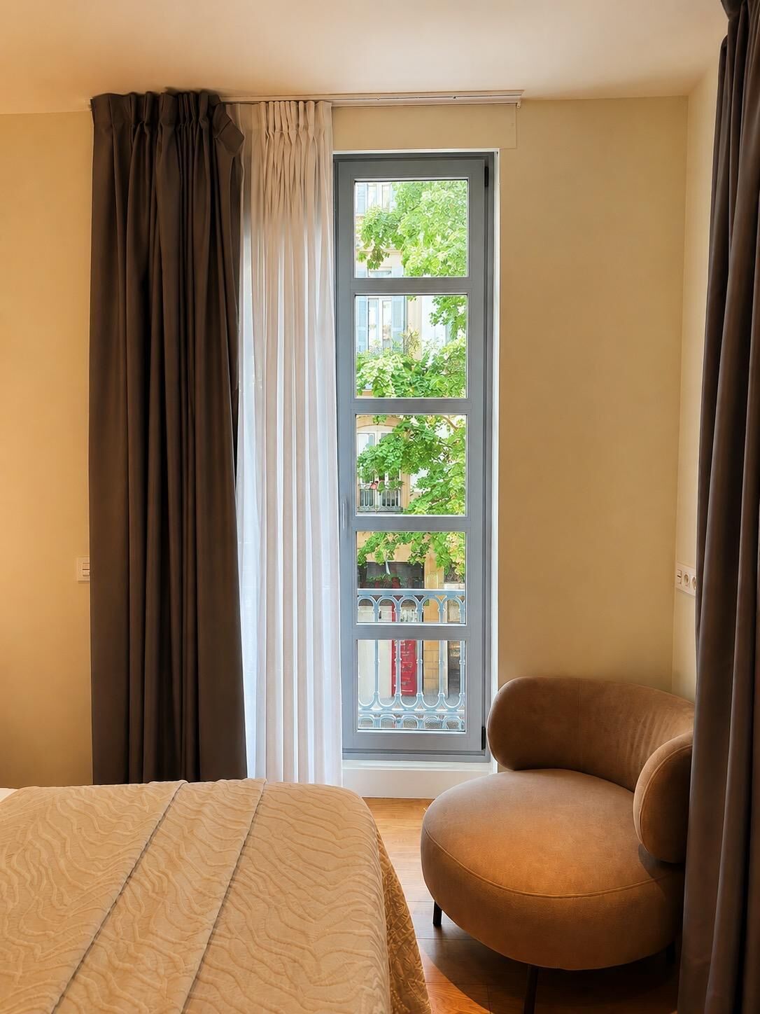 Exterior double or twin room with city view | View from room
