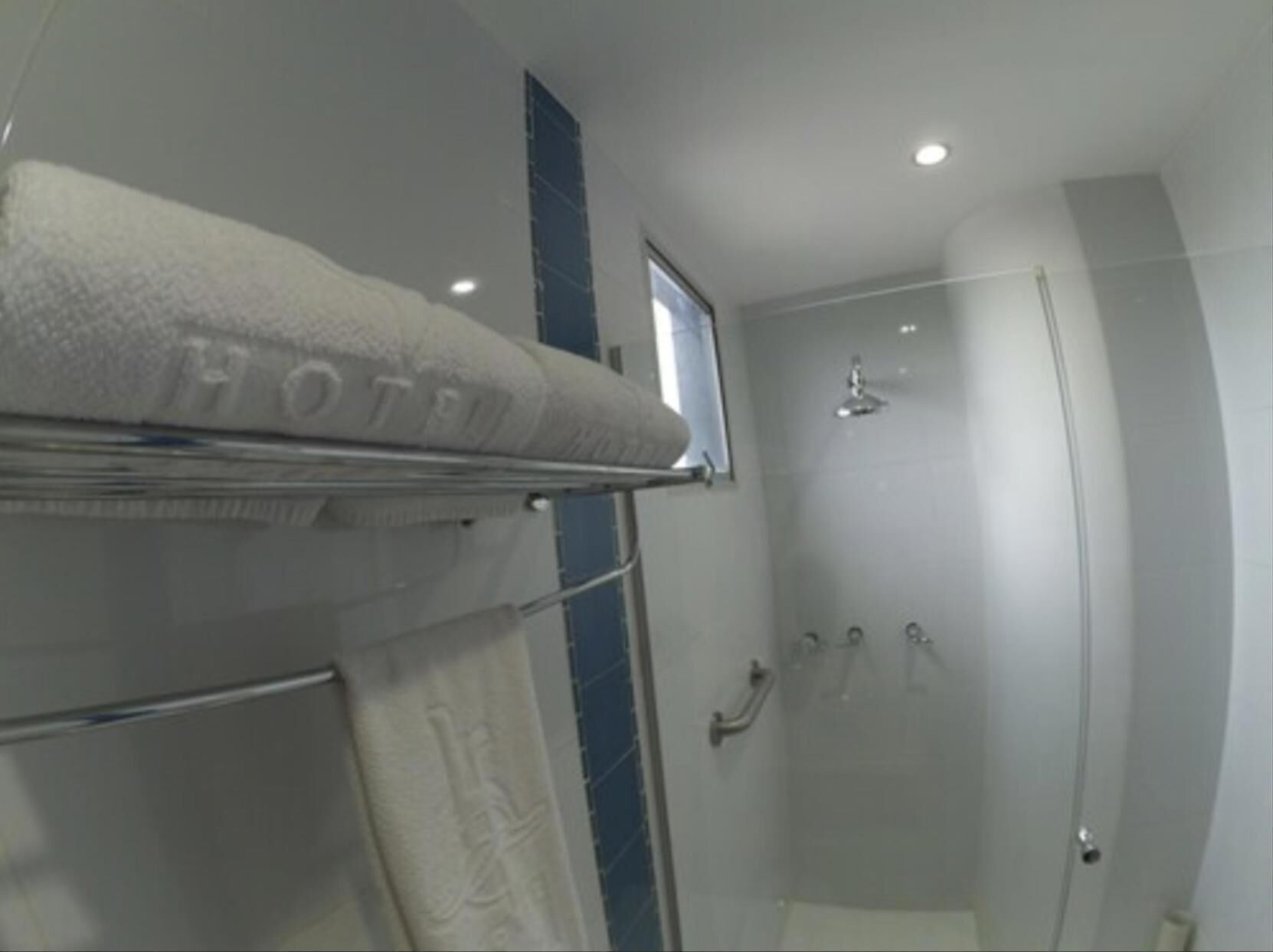 Bathroom | Shower, free toiletries, hair dryer, towels