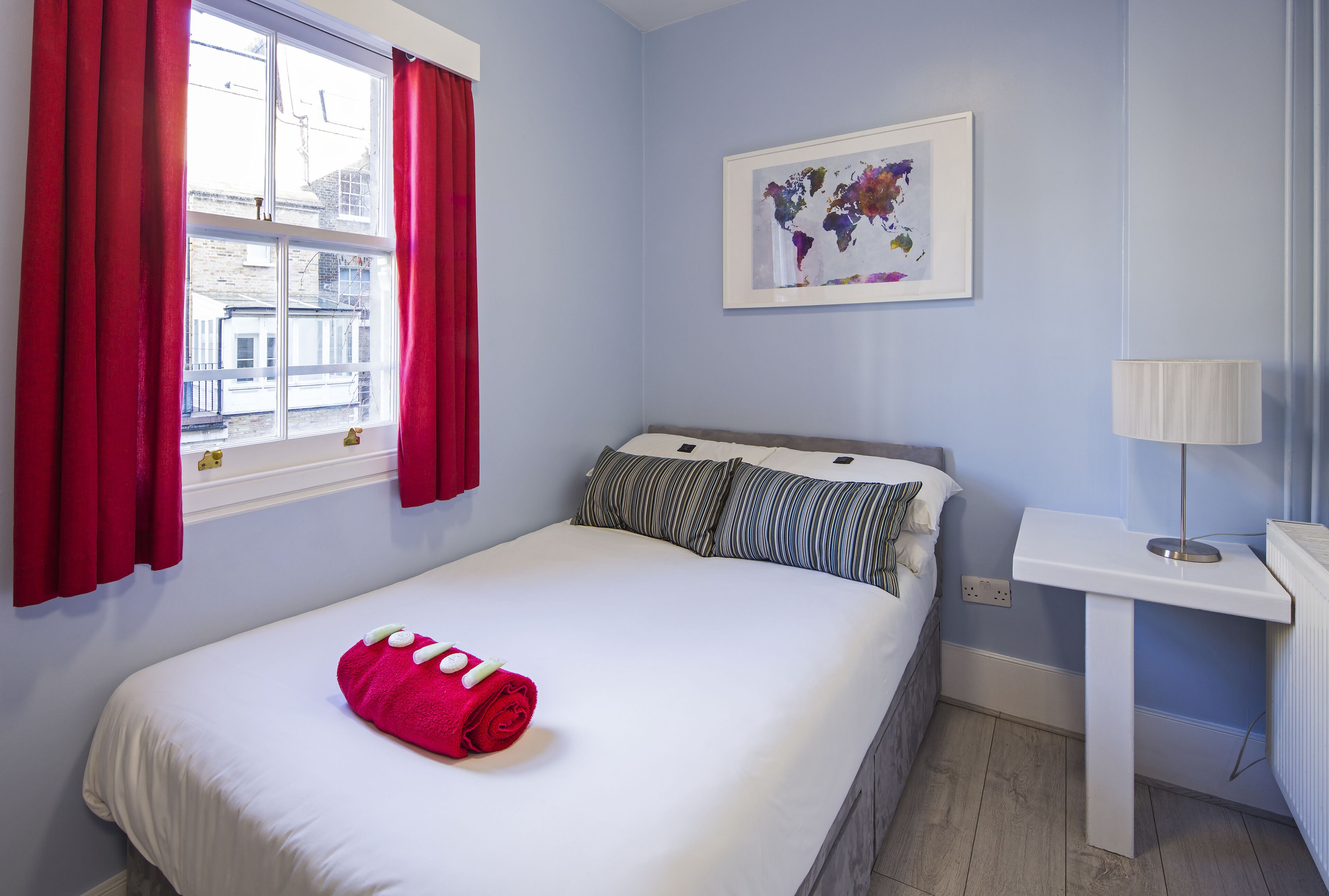 Blackout curtains, soundproofing, iron/ironing board, free WiFi