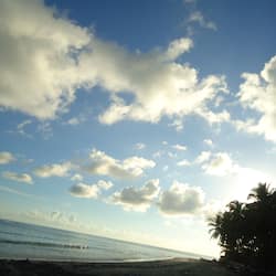 On the beach