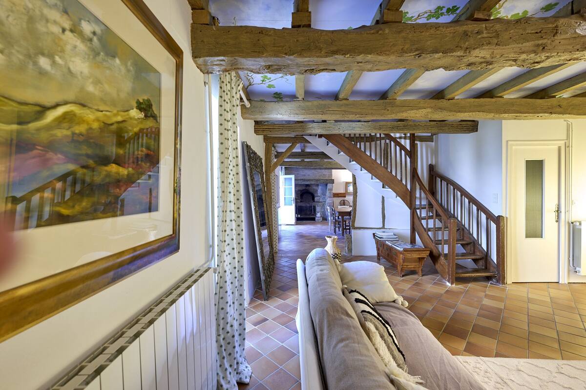 Sun Cottage | Living area | Flat-screen TV, fireplace